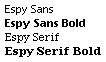 Espy font