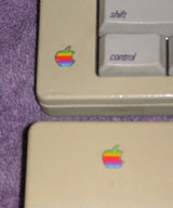 Apple logo on Extended and Extended II keyboards