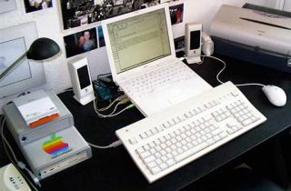 Apple Extended Keyboard II with iBook