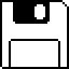 Floppy disk icon, Mac System 1.0