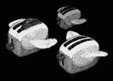 After Dark flying toasters in black and white
