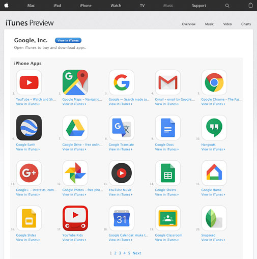some Google apps for the iPhone