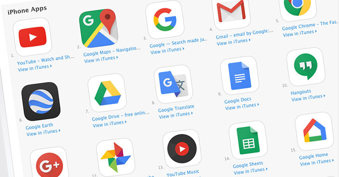Some Google apps for the iPhone