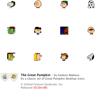 Peanuts Great Pumpkin icons