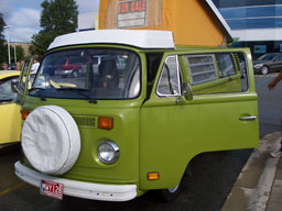 Green VW microbus
