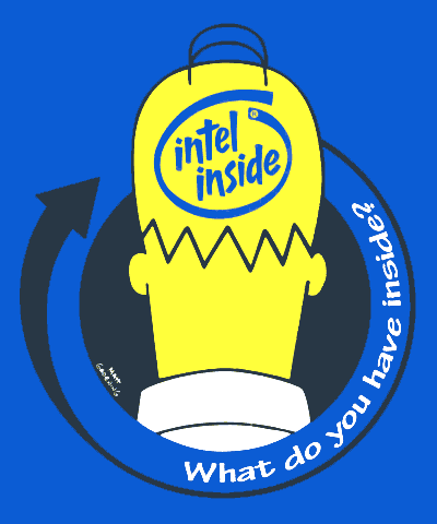 Homer Simpson with Intel Inside