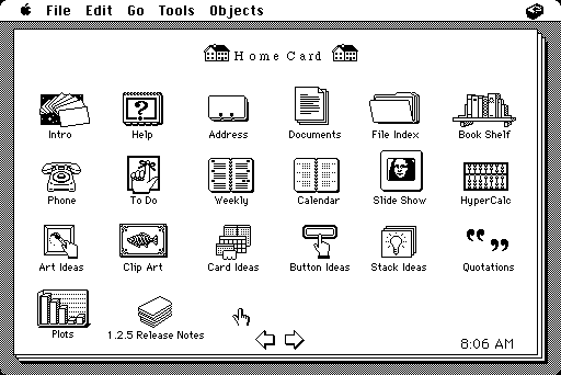 HyperCard home card