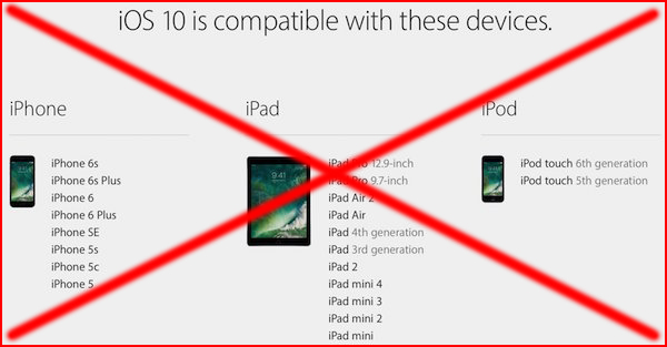 Wwdc 16 Apple Corrects Ipad Ipod Requirements Error On Ios 10 Page Low End Mac