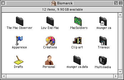 Finder, icon view