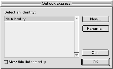 user identities in Outlook Express