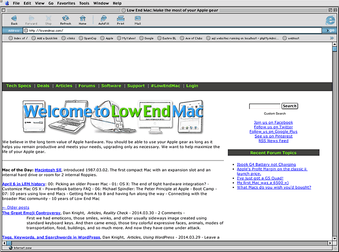 Internet Explorer 5.1.6 on Classic Mac OS