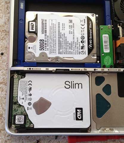 WD hard drives installed in MacBook