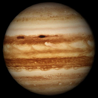 Jupiter as it appears in Starry Night