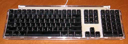 Apple Pro Keyboard, a USB keyboard with black keys