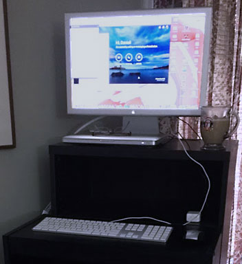 MacBook with Cinema Display