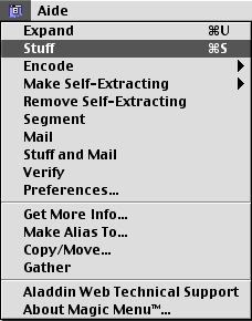 Stuffit Magic Menu