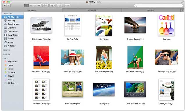 OS X Mavericks adds Finder tabs.