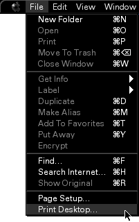 A pull-down menu modified by Kaleidoscope