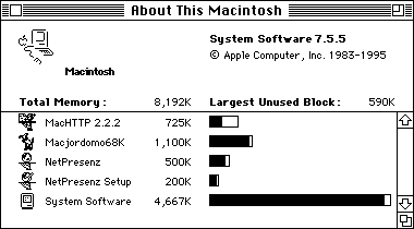 Mac II with RAM Doubler 3