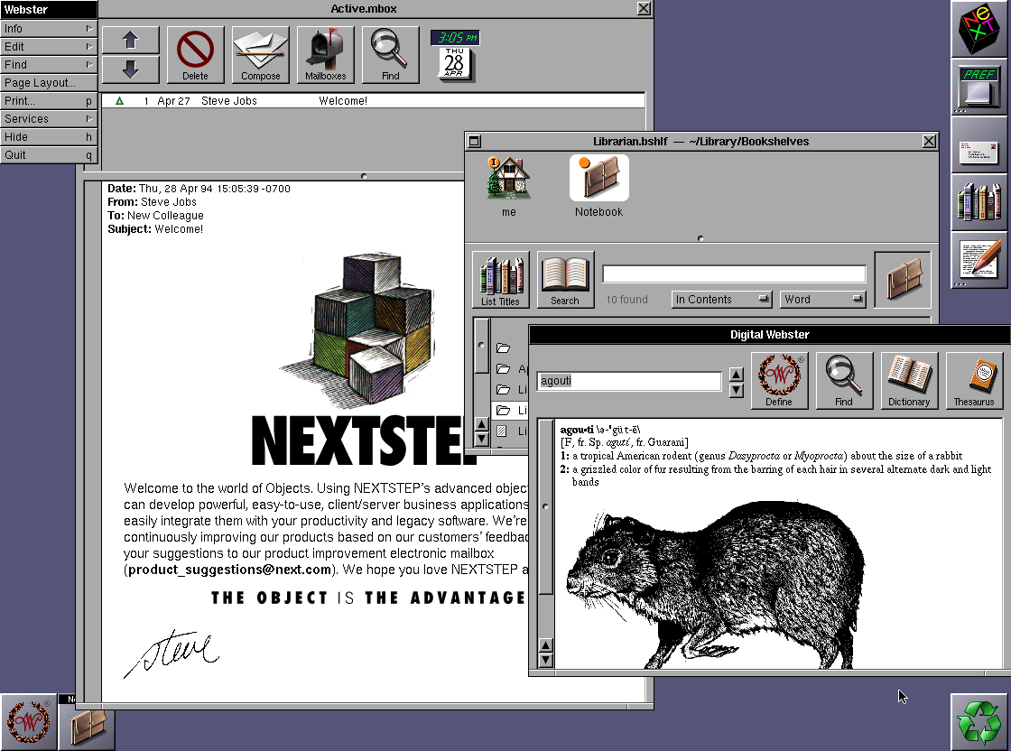 NEXTstep desktop