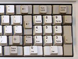 number pad onoriginal IBM PC keyboard