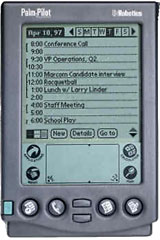 Palm Pilot with USRobotics logo