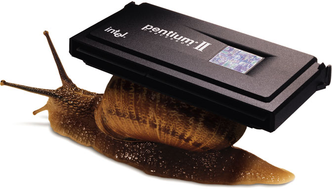 Apple Pentium snail ad