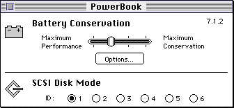 PowerBook control panel