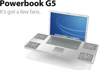 PowerBook G5 fans mockup