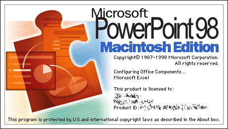 PowerPoint 98 splash screen