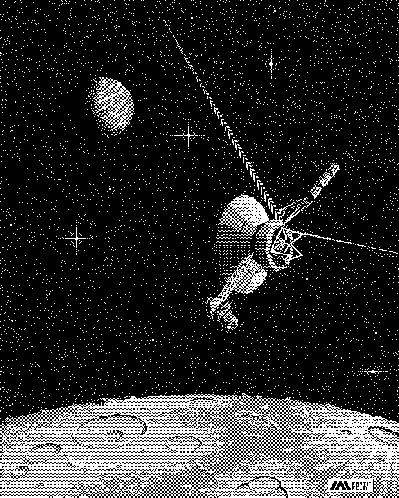 1-bit Voyager image created in MacPaint