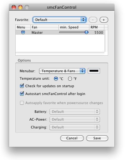 : We use smcFanControl on the Mac mini running OS X 10.6 Snow Leopard ...