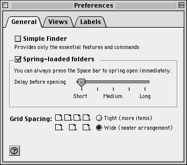 Turn on spring-loaded folders