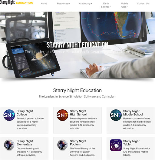 Starry Night website in 2016