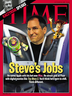 Steve Jobs on Time magazine cover, Oct. 18, 1999