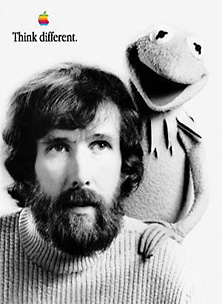 Think Different poster, Jim Henson and Kermit the Frog