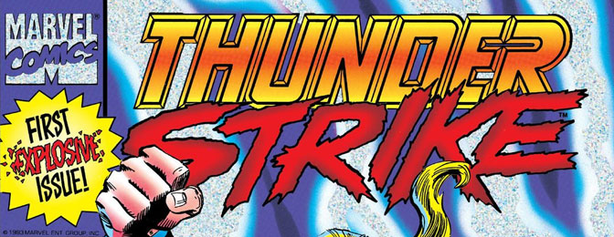 Thunderstrike graphic from comic book