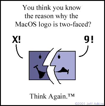 Why the Mac OS logo is two-faced