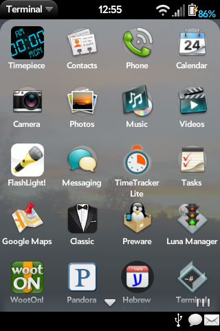 webOS screen