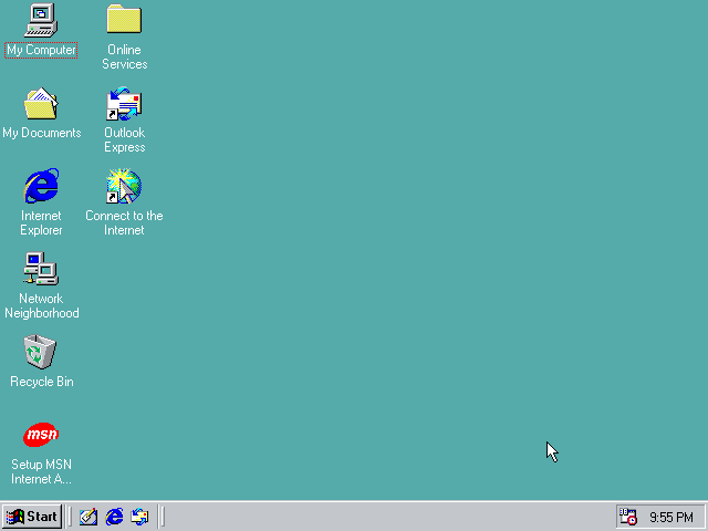 Windows 98 screen