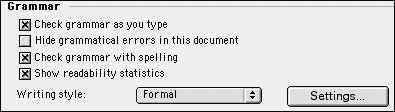 Set writing style in Microsoft Word