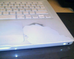 peeling MacBook