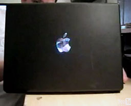 LCD behind Apple logo