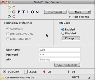 GlobeTrotter Connect software
