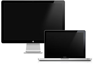 iMac and MacBook Pro with RadTech antiglare film