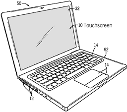 Illustration from Apple patent application clearly shows a touchscreen MacBook