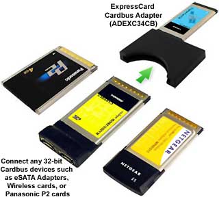 ExpressCard CardBus adapter