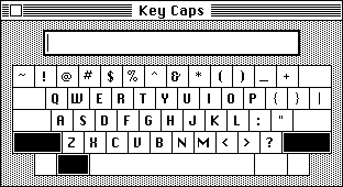 Key Caps in Mac System 1.0