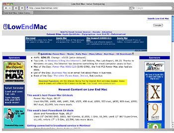 Figure 3: Low End Mac in Safari