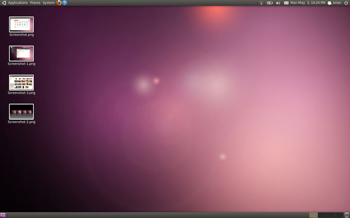 The Ubuntu 10.04 Lucid Lynx default desktop